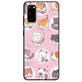Ốp lưng dành cho Samsung S20 - S20 Plus - S20 Ultra mẫu Họa Tiết Mèo Nơ