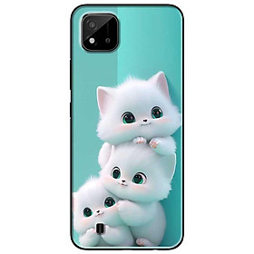 Ốp lưng cho Realme 9i - Realme 10 - C11 2021 - C65 4G - C67 - C20 - Poco X6 5G - Ba Chú Mèo Trắng - Hàng Chính Hãng