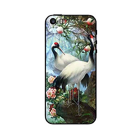 Ốp Lưng in cho iPhone 5/5s/SE Mẫu Cặp Đôi Hạc - Hàng Chính Hãng