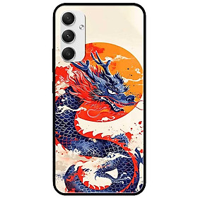 Ốp lưng cho Samsung A14 - A24 - A34 - A54 - A15 - A25 - A35 - A55 - Rồng Xanh Trăng Vàng - Hàng Chính Hãng