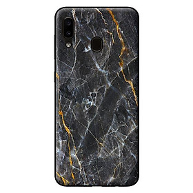 Ốp in cho Samsung Galaxy A20 mẫu Đá Đen - Hàng chính hãng