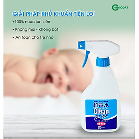 Nước ion kiềm Clean Shu Shu làm sạch đa năng diệt khuẩn sinh học an toàn trẻ nhỏ chai 500ml từ Nhật Bản