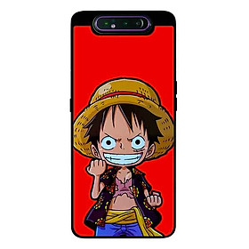 Ốp Lưng Dành Cho Samsung A80 mẫu Mũ Rơm Nền Đỏ - Hàng Chính Hãng