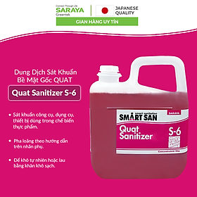 Dung dịch sát khuẩn bề mặt gốc QUAT Saraya Sanitizer S-6 - Can 5 kg