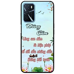 Ốp lưng dành cho Oppo A16 mẫu Dũng Cảm Thư Pháp