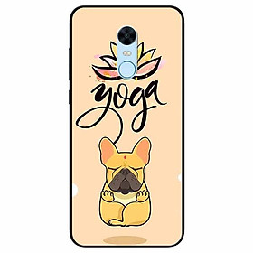 Ốp lưng in cho Redmi Note 5 ( Redmi 5 Plus) Mẫu Cún Yoga
