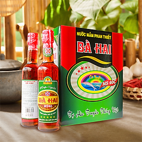 Thùng Nước Mắm Nhĩ Cá Cơm Bà Hai MS40 (6 x 330ml)