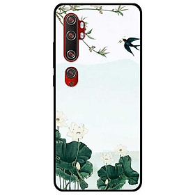 Ốp lưng dành cho Xiaomi Mi Note 10 - Mi Note 10 Pro - mẫu Sen Trắng Chim Én