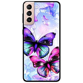 Ốp lưng dành cho Samsung Galaxy S22 - S22 Plus - S22 Ultra - mẫu Cặp Đôi Bướm Tím Hồng
