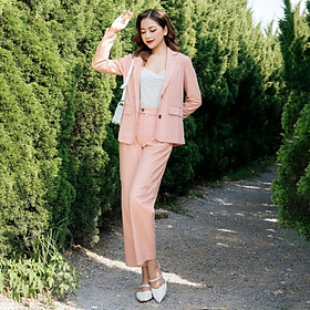 Set bộ bán chạy 2024 BV02 gồm áo khoác blazer/vest và quần dài nữ ống đứng