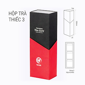 TRÀ VIỆT Hộp Quà Phát Lộc Giấy Gân Nổi Mỹ Thuật Cao Cấp