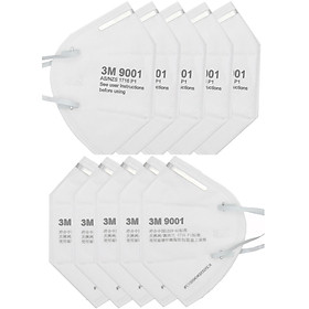(Nhiều lựa chọn) Khẩu trang 3M 9001 cao cấp , chính hãng , kháng khuẩn , chống bụi siêu mịn PM2.5 , màu trắng , theo tiêu chuẩn : AS/NZS P2, EN 143:2000