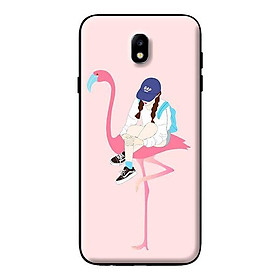 Ốp in cho Samsung Galaxy J7 Plus  Hạc Hồng Và Cô Gái - Hàng chính hãng