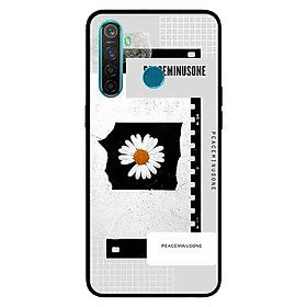 Ốp Lưng in cho Realme 5 Mẫu Hoa Cúc Nền Giấy 5 - Hàng Chính Hãng