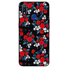Ốp lưng in cho Realme 3 Pro Mẫu Hồng Đỏ Nền Đen