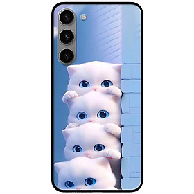 Ốp lưng cho Samsung S21 FE - S23 - S23 Plus - S24 - S24 Ultra - Bốn Chú Mèo Trắng - Hàng Chính Hãng