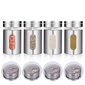 Hũ thủy tinh bọc thép không gỉ đựng gia vị Echo 80ml - Hàng nhập khẩu Nhật Bản
