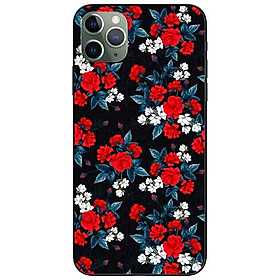 Ốp lưng in cho Iphone 11 Pro Mẫu Hồng Đỏ Nền Đen