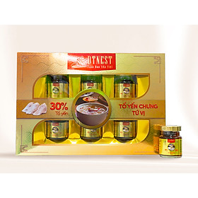 Đặc sản Khánh Hòa - Lốc Yến Chưng Đường Phèn Tứ Vị (6 hũ-70ml) DT NEST/ DT FOOD