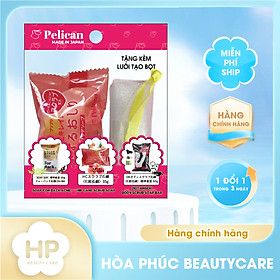 Phiên Bản Mini Xà Phòng Làm Sạch Cơ Thể Pelican 35 G (3 loại) Tặng Kèm 1 Túi Lưới Tạo Bọt
