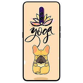 Ốp lưng in cho Realme X Mẫu Cún Yoga