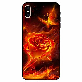 Ốp lưng dành cho Iphone Xs Max mẫu Hoa Hồng Lửa