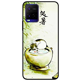 Ốp lưng dành cho Vivo Y21 - Vivo Y21s mẫu Mèo Chậu Nước
