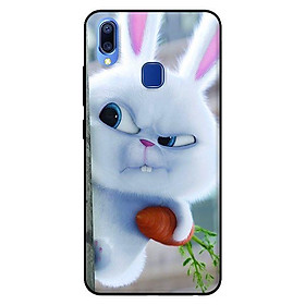 Ốp in cho Vivo Y91 Thỏ Trắng Nhăn Mặt - Hàng chính hãng