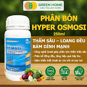 Phân Bón Hữu Cơ Hyper OSMOSI GreenHome, Chai 250ml, Thấm Sâu Nhanh, Tăng Hiệu Quả Hấp Thụ Dinh Dưỡng