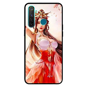Ốp Lưng in cho Realme 5 Pro / Realme Q Mẫu Cô Gái Nền Anh Đào - Hàng Chính Hãng