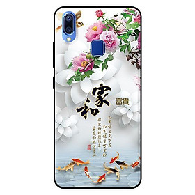 Ốp lưng in cho Vivo Y95 mẫu Chim Cá Nền Hoa Trắng - Hàng chính hãng