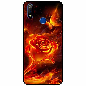 Ốp lưng dành cho Realme 3 Pro mẫu Hoa Hồng Lửa