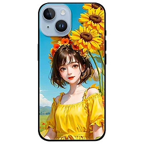 Ốp lưng dành cho Iphone 14 - 14 Plus - 14 Pro - 14 Pro Max - Cô Gái Áo Vàng Hoa HD - Hàng Chính Hãng