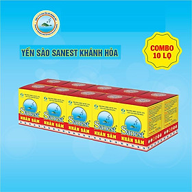 [Combo 10 lọ] Nước Yến sào Khánh Hòa Sanest Fucoidan Nhân sâm đóng lọ 70ml - 700