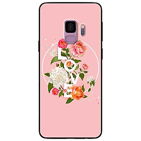 Ốp lưng in cho Samsung S9 Mẫu LOVE Hoa