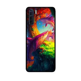 Ốp Lưng in cho Oppo A91 Mẫu Đàn Cá Voi - Hàng Chính Hãng