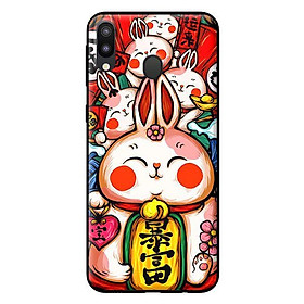 Ốp in cho Samsung Galaxy M20 Thỏ Trắng Má Đỏ - Hàng chính hãng