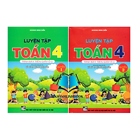 Sách - Combo Luyện Tập Toán 4 Quyển 1 + 2 - Trình Bày Trên Giấy Ô Li (Bộ Sách Kết Nối Tri Thức Với Cuộc Sống)