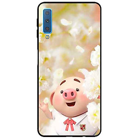 Ốp lưng in cho Samsung A7 2018 Mẫu Heo Ăn