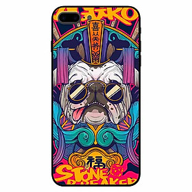 Ốp lưng in cho Iphone 7 Plus/ 8 Plus Mẫu Pulldog Kính Đen