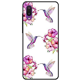 Ốp lưng dành cho Samsung A02 - A02s - A7 2018 mẫu Hoa Và Chim Hồng