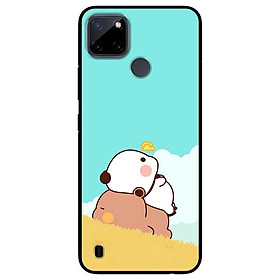 Ốp lưng dành cho Realme C21Y - Realme C25Y mẫu Đôi Gấu Ngắm Mây