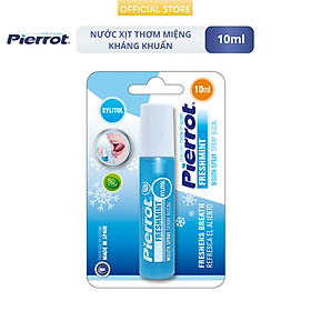 [ Mua 2 tặng 1 ] Xịt thơm miệng Kissing Spray PIERROT 10ml vị bạc hà the mát giúp giảm hôi miệng, Xịt miệng mang lại hơi thở thơm mát