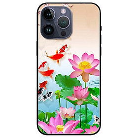 Ốp lưng dành cho Iphone 14 - Iphone 14 Plus - Iphone 14 Pro - Iphone 14 Pro Max - Phong Thuỷ Cá Và Sen