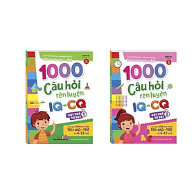 Sách - 1000 Câu Hỏi Rèn Luyện IQ - CQ Cho Trẻ 6 - 12 Tuổi - Đột Phá Tư Duy - Combo 2 Tập - Minh Thắng