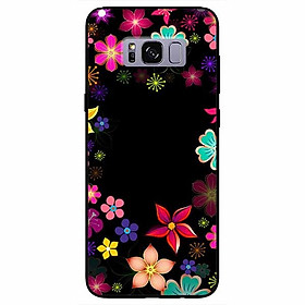 Ốp lưng dành cho Samsung S8 mẫu Hoa Đủ Sắc Nền Đen