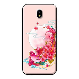 Ốp in cho Samsung Galaxy J7 Plus  Chim Nền Hồng - Hàng chính hãng