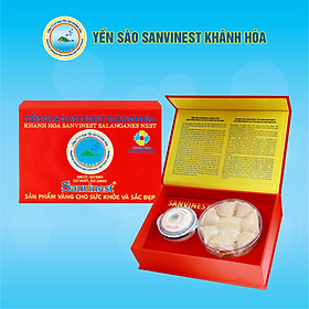 Hộp quà tặng Yến sào Sanvinest Khánh Hòa chính hiệu nguyên tổ sơ chế - Q210