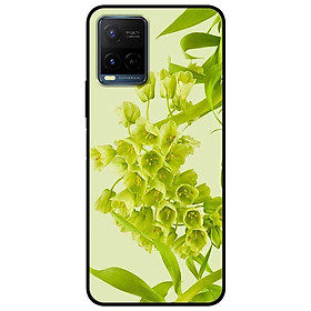 Ốp lưng dành cho Vivo Y21 - Vivo Y21s mẫu Hoa Xanh Nền Xanh