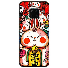 Ốp in cho Huawei Mate 20 Pro Thỏ Trắng Má Đỏ - Hàng chính hãng